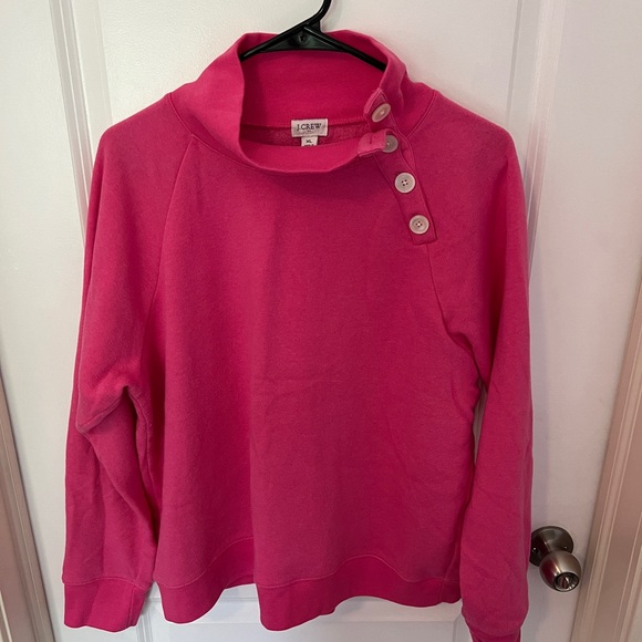 J Crew Factory women’s fleece pullover, hot pink, size XL in GREAT condition - Picture 3 of 5